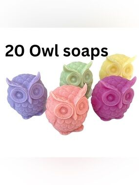 20 Adorable Soaps handmade owl shaped soap. Cute useful party favours/gifts